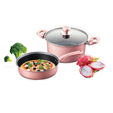 High Quality Color Cookware Frying Pan and Soup Pot