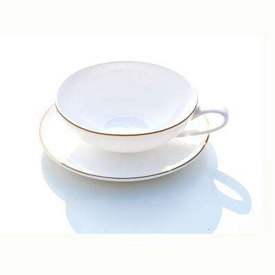 260ml Bone Porcelain Coffee Cup and Saucer Black Tea Cup