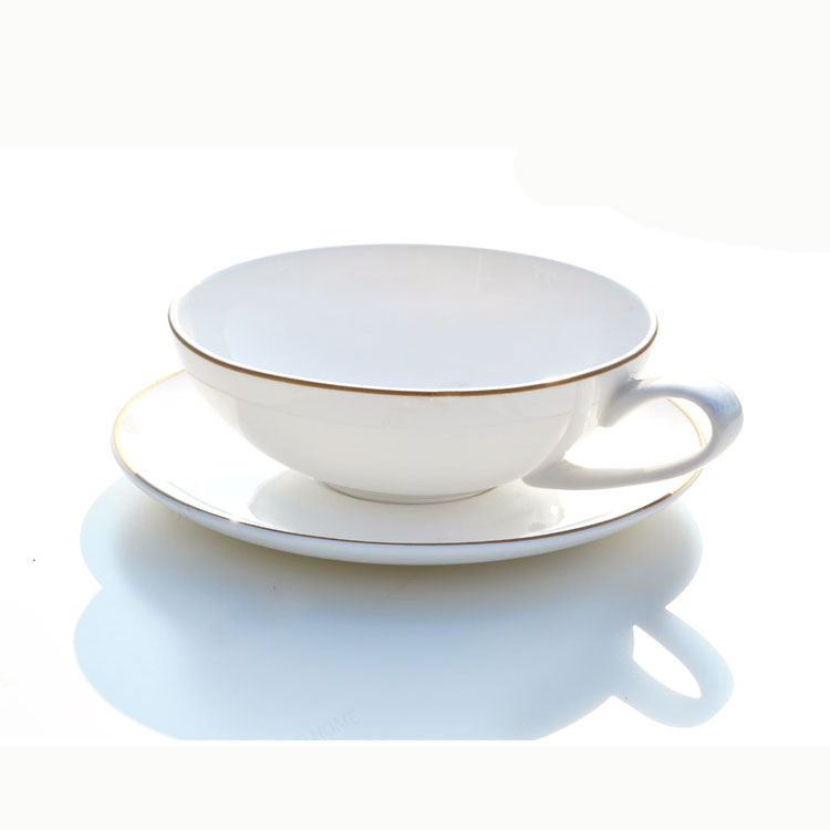260ml Bone Porcelain Coffee Cup and Saucer Black Tea Cup