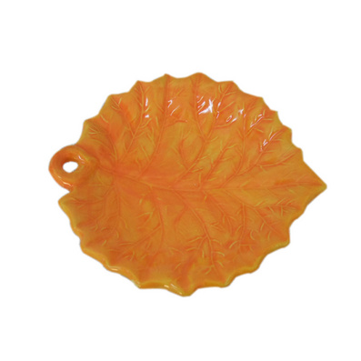 Creative Ceramic Glaze Leaf Shape Plate
