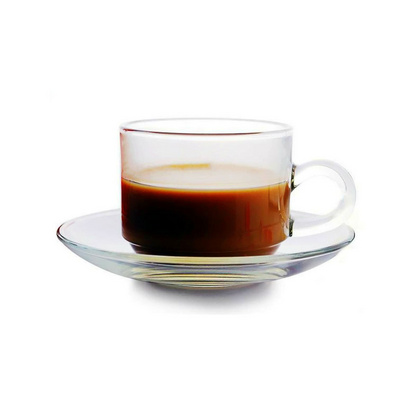 Transparent Glass Coffee Cup 190ml Drinking Glasses