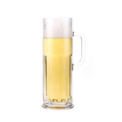 Single Wall 601-700ml Large Size Glass Beer Stein