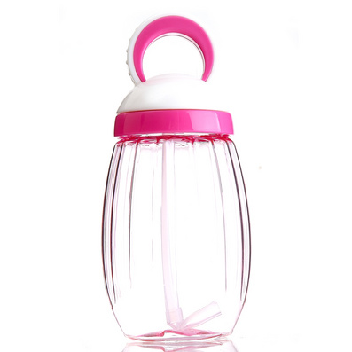 400ml Heat Resistant Cheap Plastic Bottle with Straw