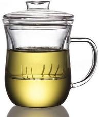 350ml Clear Tea Glasses with Filter
