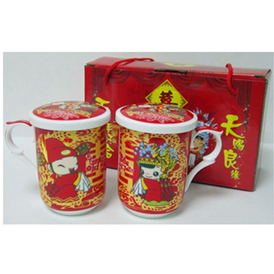 Chinese Style Wedding Couples Cup Set