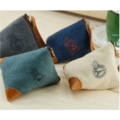 Canvas Money Clips Key Chain Wallet