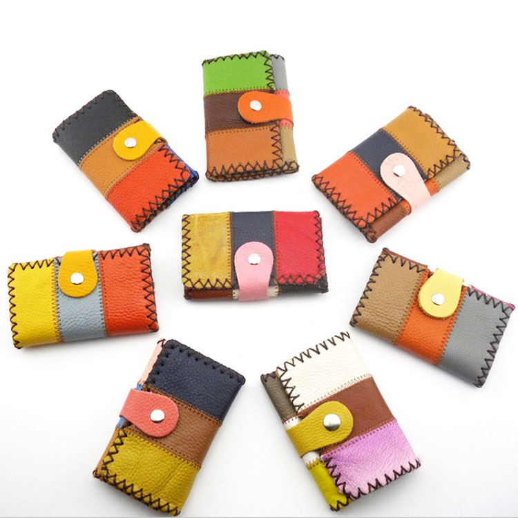 Fashion Womens Keychain Wallet Small Wallet with Keyring Custom