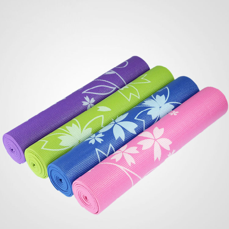 Flower Printing Skid Resistant PVC Fitness Yoga Pad