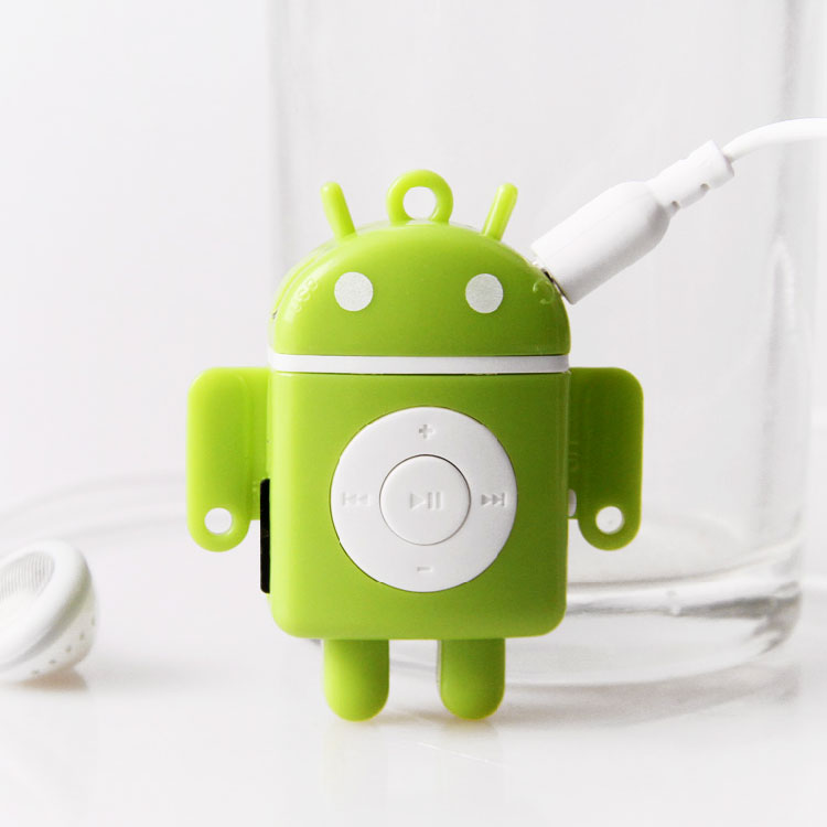 Android Robot TF Card Cheap Mp3 Player