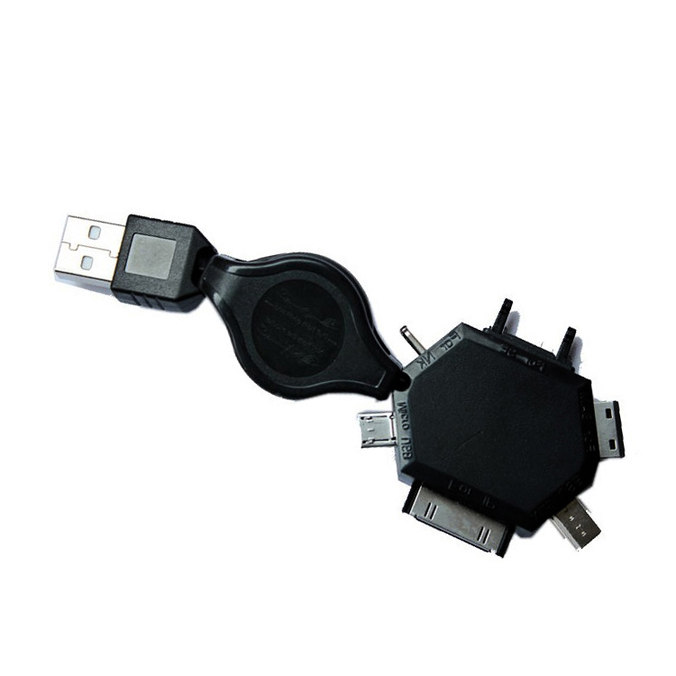Portable Six in One Universal Charging Cord USB Hub