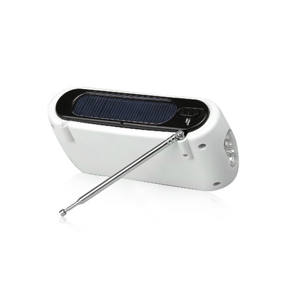 Rechargeable Solar Power FM Radio Flashlight