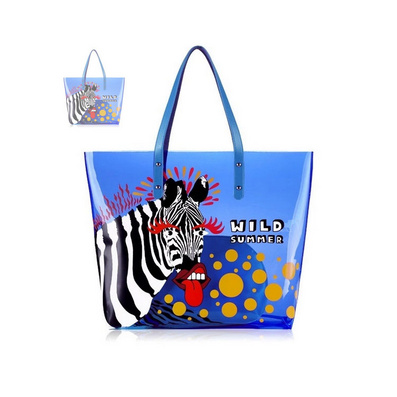 Transparent PVC Summer Zebra Jelly Shoulder Bag