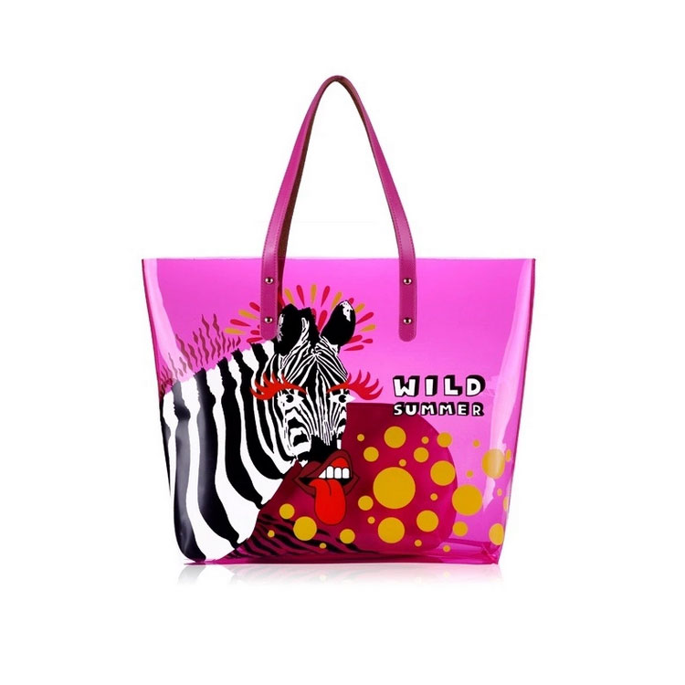 Transparent PVC Summer Zebra Jelly Shoulder Bag