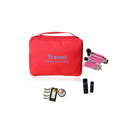 Folding Cosmetic Bag Oxford Fabric Travel Cosmetic Bag Custom