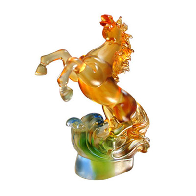 High-end Colored Glaze Horse Decoration Gift with Logo Imprint